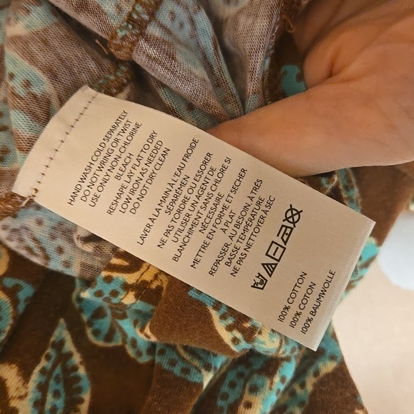 We The Free Nina Print Tee Sz M Oversized - Picture 6 of 6